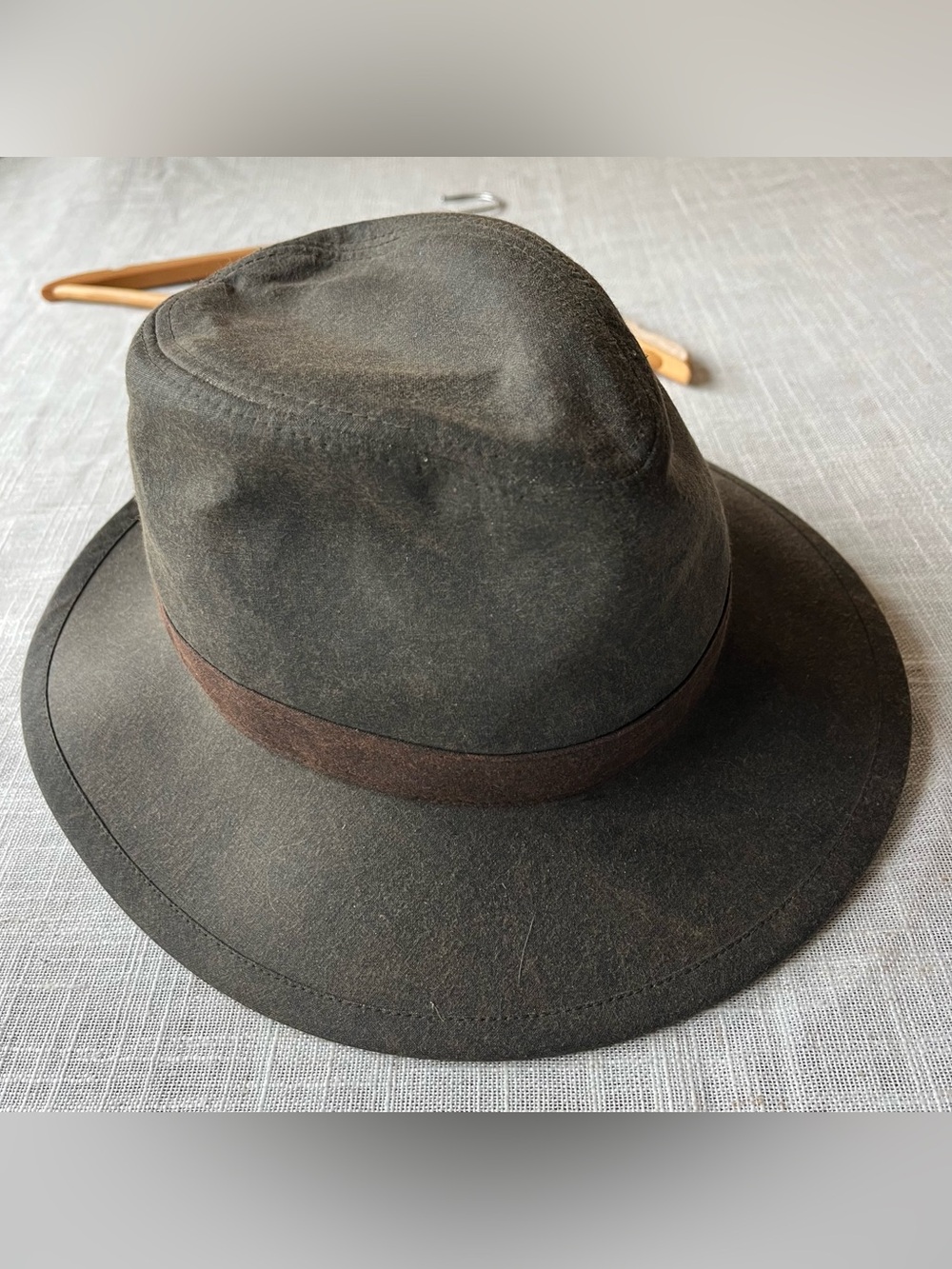 Vtg French Crambes Weatherproof Canvas Fedora